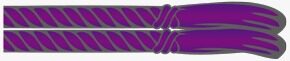 Roxa corda — doubled rope cord with knot and tassels