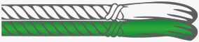 Crua / Verde corda — doubled rope cord with knot and tassels