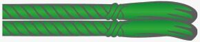 Verde corda — doubled rope cord with knot and tassels