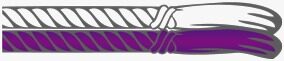 Crua / Roxa corda — doubled rope cord with knot and tassels