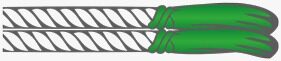 Ponta Verde corda — doubled rope cord with knot and tassels